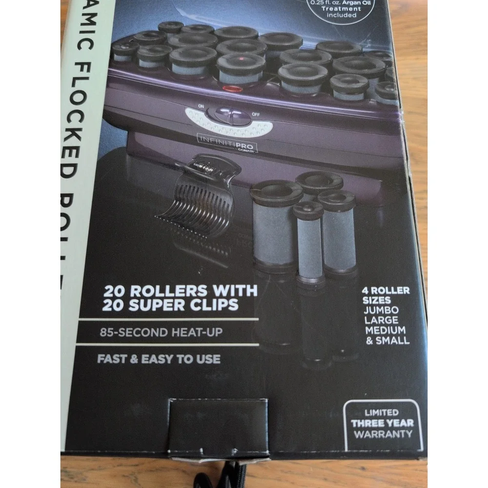 Conair Infiniti Pro Hot Rollers 20 Ceramic Flocked  Rollers Curlers Clips CHV27R